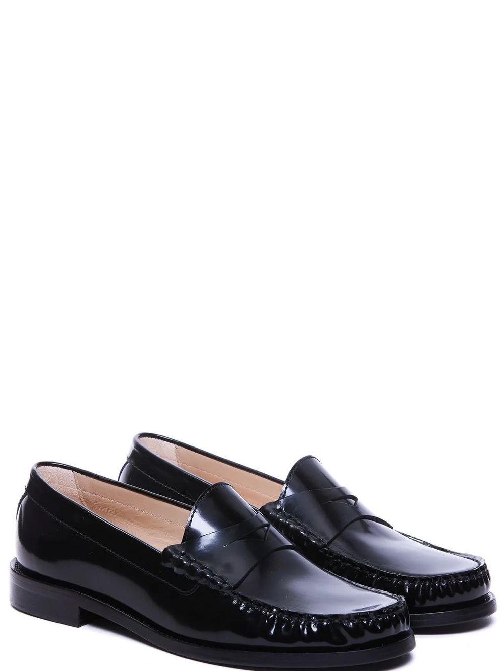 Stuart Weitzman Women's Lottie Black Patent Leather Loafers /Size 39.5